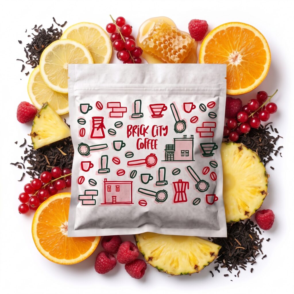 Kávový sáček Brick City Coffee mezi citrusy, ananasem, malinami, rybízem, medem a černým čajem – Burundi AA Kiryama